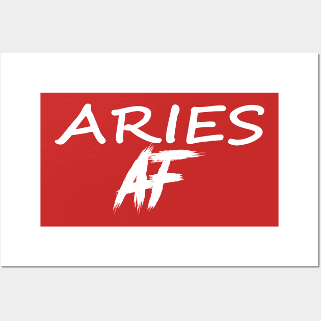 ARIES AF WHITE Wall Art by Everyday Magic